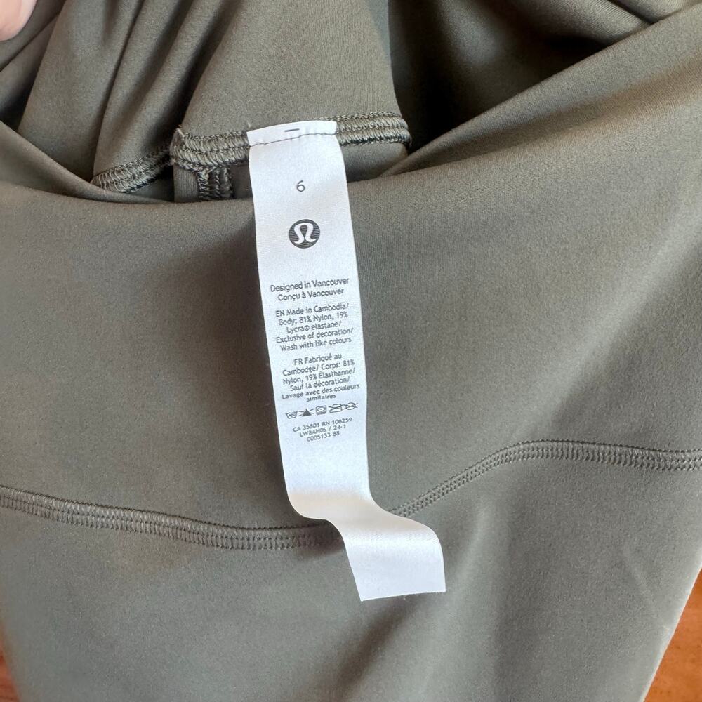 Lululemon Nulu Slim-Fit High-Rise Midi Skirt Army Green Size 6 NWOT - Picture 4 of 11